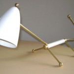 vintage stilnovo white dog lamp