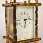 vintage tiffany brass carriage clock