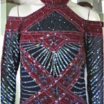 deadstock vintage zandra rhodes beaded dress