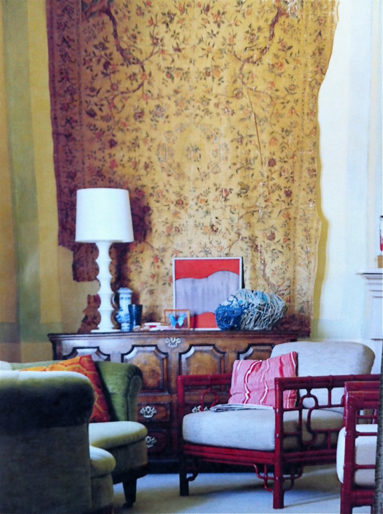 vintage rug in mcguire furniture ad