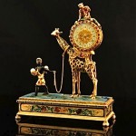 vintage 1900s jeweled enamel clock