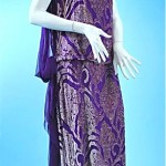 vintage 1920s cut velvet sheath dress