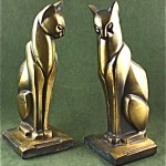 vintage 1930 siamese cat bookends