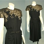 vintage 1940s beaded lace dress