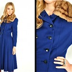 vintage 1940s fur trim dress coat