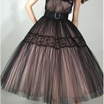950s will steinman strapless tulle and lace party dress