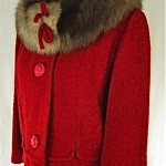 vintage 1960s boucle jacket with detachable fox collar