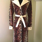 vintage 1960s lilli ann leopard print trench coat