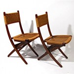 vintage 1960s scissor folding chairs
