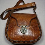 vintage 1960s tooled handbag