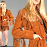vintage 1970s fringe suede jacket