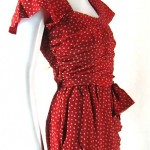 vintage 1980s polka dot dress