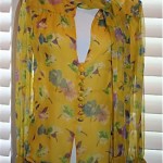vintage givenchy floral silk blouse