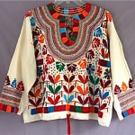 vintage hand embroidered peasant tunic top
