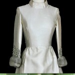 vintage silver mink rhinestone wedding dress