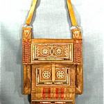 vintahe hippie leather handbag