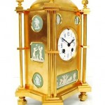 antique gilt wedgwood french mantle clock