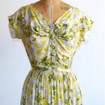 vintage 1940s floral dress