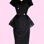 vintage 1950s alper schwartz peplum dress