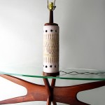 vintage 1960s italian ceramic stoneware lamp