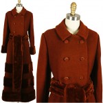 vintage 1960s long faux fur coat