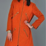 vintage 1960s zipper wool coat