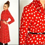 vintage 1970s dvf polka dot dress