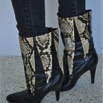 vintage 1970s python stiletto boots