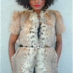 vintage 1980s lynx fur vest