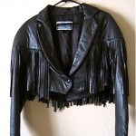 vintage 1980s north beach leather fringed rocker jacket