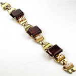 vintage alfred philippe trifari sterling ruby bracelet