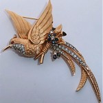 vintage boucher jeweled bird brooch