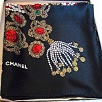 vintage chanel silk scarf with box