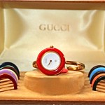 vintage gucci bangle bracelet watch set