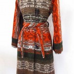 vintage knit wool toggle coat