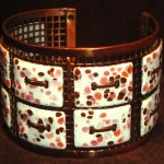 vintage matisse enamel copper bracelet