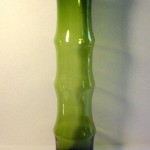 vintage mid-century bamboo glass vase