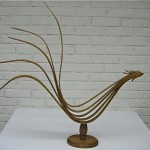 vintage mid-century teak bird