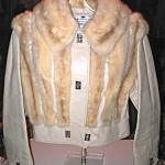 vintage mink and leather bomber jacket