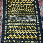 vintage moschino follow me wool scarf