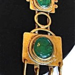 vintage rafael cabachon pendant necklace