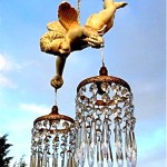 vintage 1930s french flying cherub lead crysta chandelier