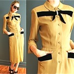 vintage 1940s secretary dress