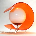vintage 1960s french lucite ball lamp