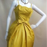 vintage 1960s jeweled tulip party dress