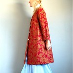 vintage 1960s tapestry evening coat