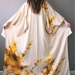 vintage 1970s handpainted silk kimono