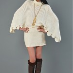 vintage 1970s knit cape sleeve sweater