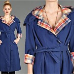 vintage 1970s plaid lined trench coat 2