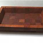 vintage gunnar cyren for dansk parquet teak wood tray